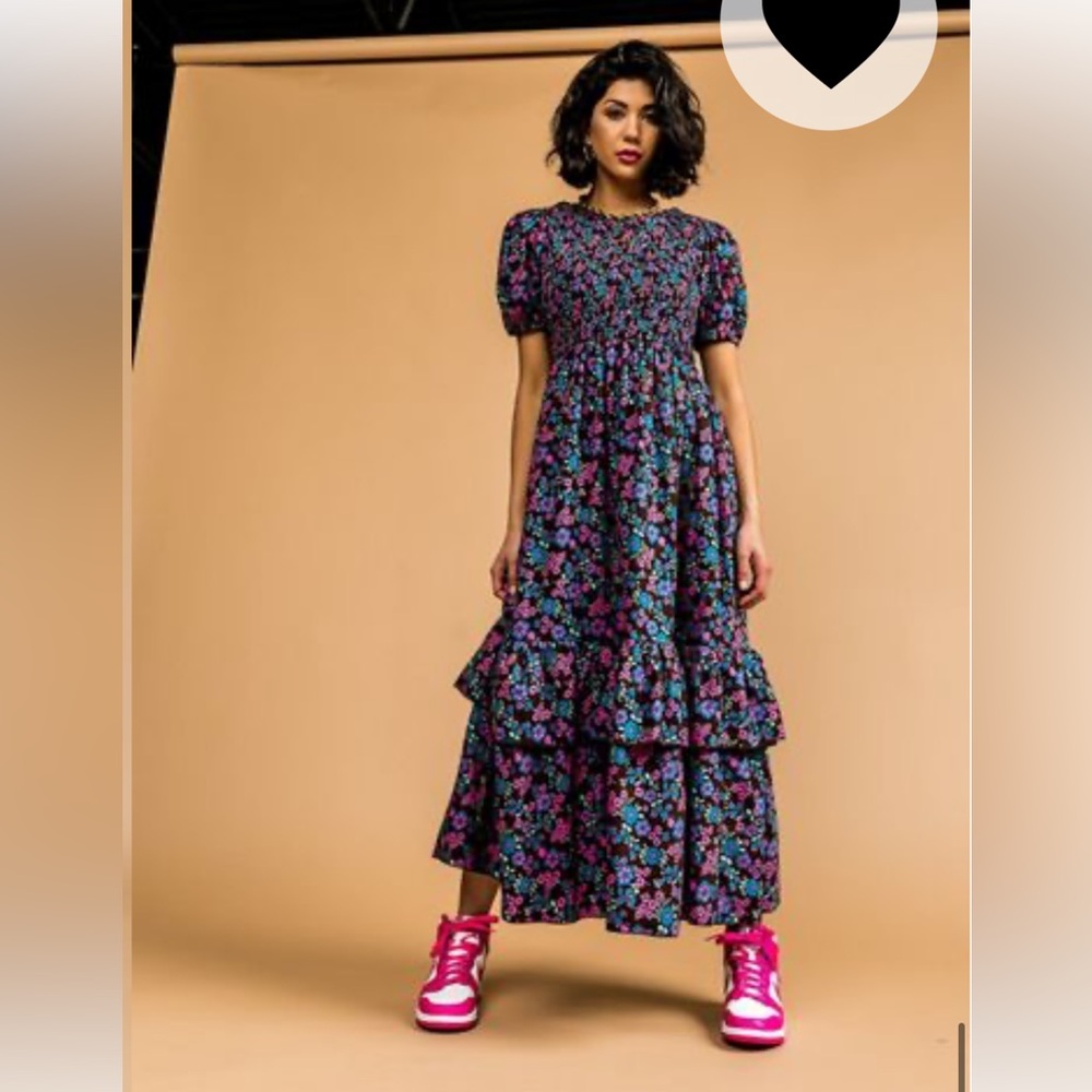 DIL Brown Floral Maxi Dress size small